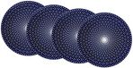 Ritzenhoff & Breker Set van Reiko Royal platte borden, 4 stuks, diameter 26,5 cm, porselein, blauw/wit