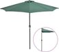 vidaXL Balkonparasol half met aluminium paal 270x144 cm groen