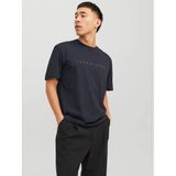 JACK & JONES ESSENTIALS T-shirt met printopdruk - donkerblauw