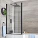 Nox Pare baignoire asymétrique noir - verre sécurité moderne industriel