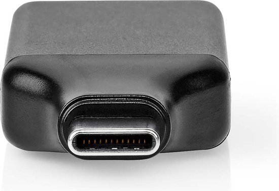 USB-C Adapter - USB 3.2 Gen 1 - USB-C Male - HDMI Output - 4K@60Hz - Rond - Vernikkeld - Grijs / Zwart - Doos