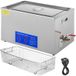 Nettoyeur à ultrasons 22 l Acier inoxydable avec chauffage et minuteur pour bijoux, usage commercial et domestique