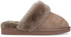 Manfield Femme Pantoufles Daim Taupe Taille 42