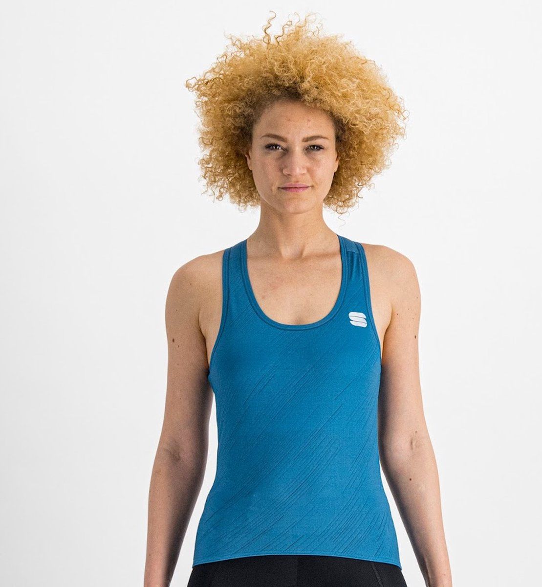 Sportful FLARE W TOP BLUE - Fietsshirt mouwloos Dames Blauw - Maat S - 8050949294611