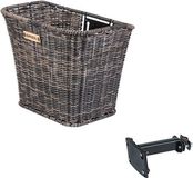 Basil Bremen Rattan Look Fietsmand FM - Voorop - Inclusief Bevestigingssysteem - Bruin