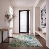 Safavieh Monaco Collection Boho tapijt voor woonkamer, eetkamer, slaapkamer, korte pool, grijs en oranje, 66 x 244 cm