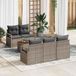 Maison Exclusive - Salon de jardin, 6 pièces, gris, en résine tressée