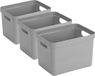 Sunware Boîte de rangement Sigma - 6x - plastique - gris - 18 litres