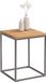 M2 Kollektion Ralf Bijzettafel, hout, metaal, RVS-look, wild eiken, massief geolied, 40 x 40 x 52 cm