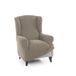 FAVERTI Super elastische hoes voor oorfauteuils, 1-zits, 70 tot 100 cm, model Novele, linnen, hoogwaardige bescherming van jacquardweefsel, katoengevoel, oorfauteuilbescherming