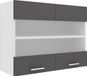 VCM Keukenkast breedte 80 cm Matglazen deur Wandkast Keuken Keukenmeubels Esilo Wit / Antraciet