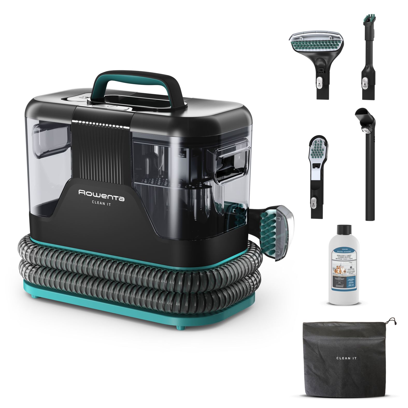 Rowenta Clean It IN5020 Vlekkenreiniger - 750W - Zwart/Groen