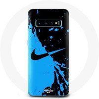 Nike Etui voor Samsung Galaxy s10 plus Logo Blauw en Zwart Maniacase