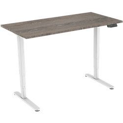 Euroseats Zit- sta bureau 2-motor Wit, eiken 180 x 80 cm