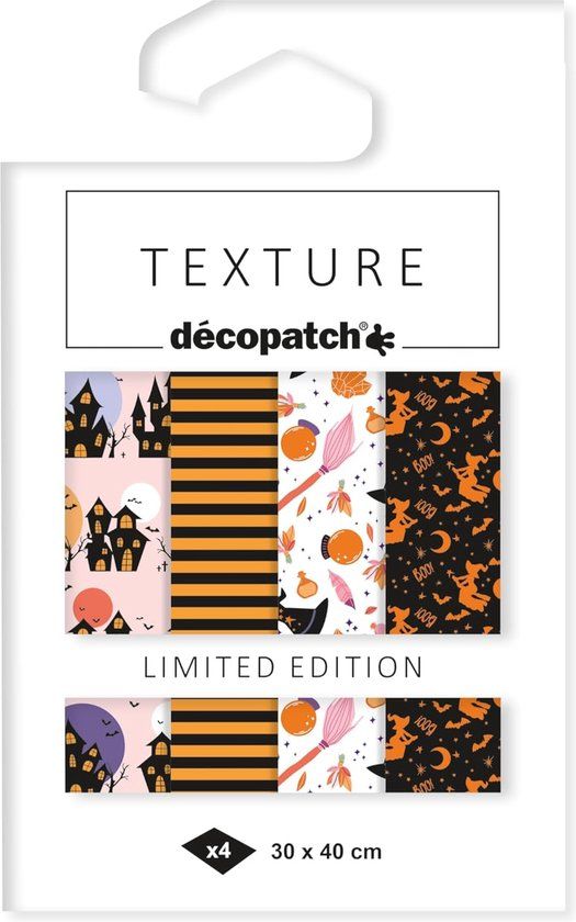 Décopatch Hobbypapier Halloween 4 vellen 30 x 40 cm