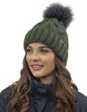 Vivisence Muts met pompon - One size - Groen