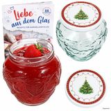 MamboCat 2-delige set jamfles 580ml FRUTTA VASO met fruit-relief + TO82 deksel Kerstdroom
