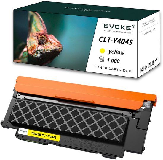 Evoke Toner Cartridge voor Samsung CLT-Y404S Geel, 1000 pagina's