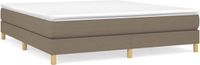 vidaXL Boxspringbedframe, taupe, 160x200 cm, gestoffeerd