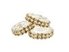 HKM Crystal Manenelastiekjes Barnsteen Set van 20 stuks