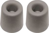 QlinQ Tampon de porte - 2 pièces - butée de porte - gris - caoutchouc - 35 x 30 mm