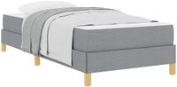 vidaXL Boxspringbed met matras Lichtgrijs 90 x 200 cm Stof