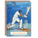 Artery8 Batsman Sport Cricket Player Wicket Painting Blank For Him Or Her Art Birthday Card