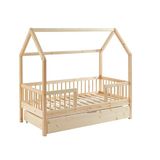 BAÏTA Kinderbed Tiny grenen massief 70 x 140 cm lattenbodem + lade inbegrepen