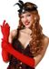 Atosa Verkleed party handschoenen voor dames - polyester - rood - one size - lang model