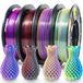 PLA-filament set, 4 x 250 gram, 1,75 mm, zijde-PLA, tweekleurig
