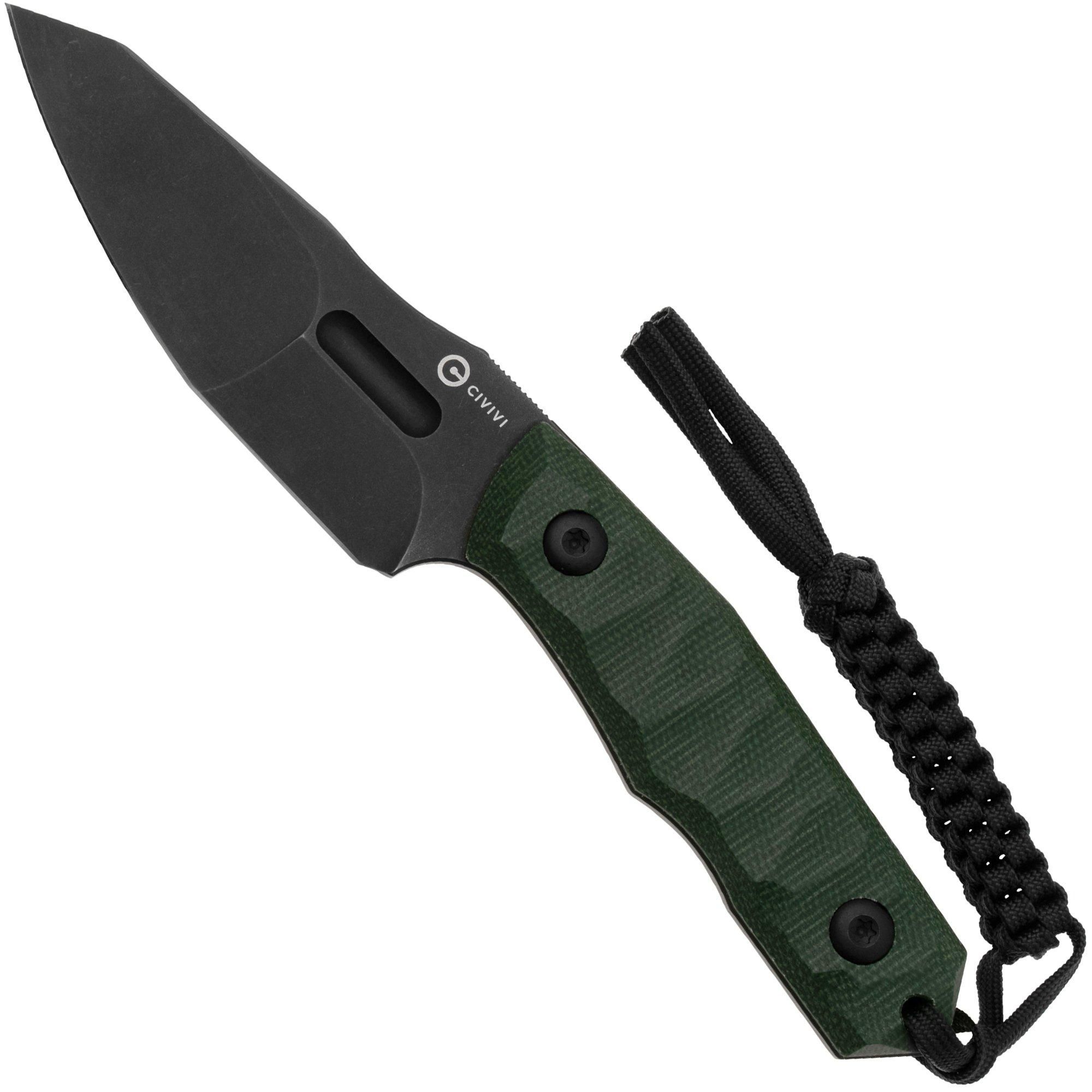 CIVIVI Propugnator C23002-2 Fixed Blade Knife - Green Canvas Micarta