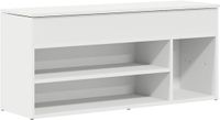 vidaXL Schoenenbank 102x30,5x45 cm bewerkt hout wit