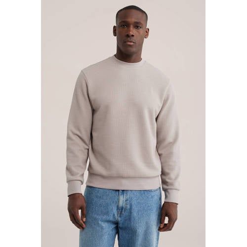WE Fashion regular fit sweater met wafelstructuur - kit