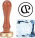 Vintage tampon à glace avec tête en cuivre amovible et manche en bois, adapté aux cocktails et autres boissons