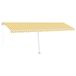 Syfax Verstelbare standaard, handmatig instelbaar, 600x350 cm, geel/wit