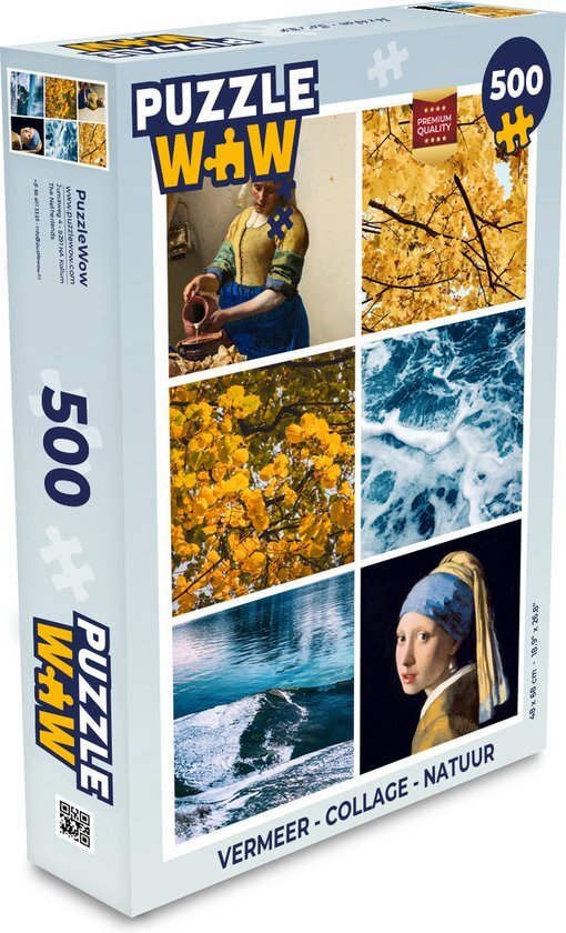 MuchoWow Puzzel Vermeer - Collage - Natuur - Legpuzzel - Puzzel 500 stukjes