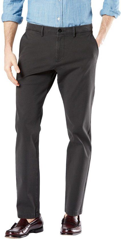 Dockers Smart 360 Flex Chino Slim Casual Broek - Heren - Steelhead - W34 X L32