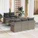 Maison Exclusive - Set van 6 kussens met kussenhoes, grijs, van gevlochten polyraan