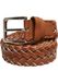 Urban Classics - Gevlochten synthetisch leren riem - L/XL - Bruin