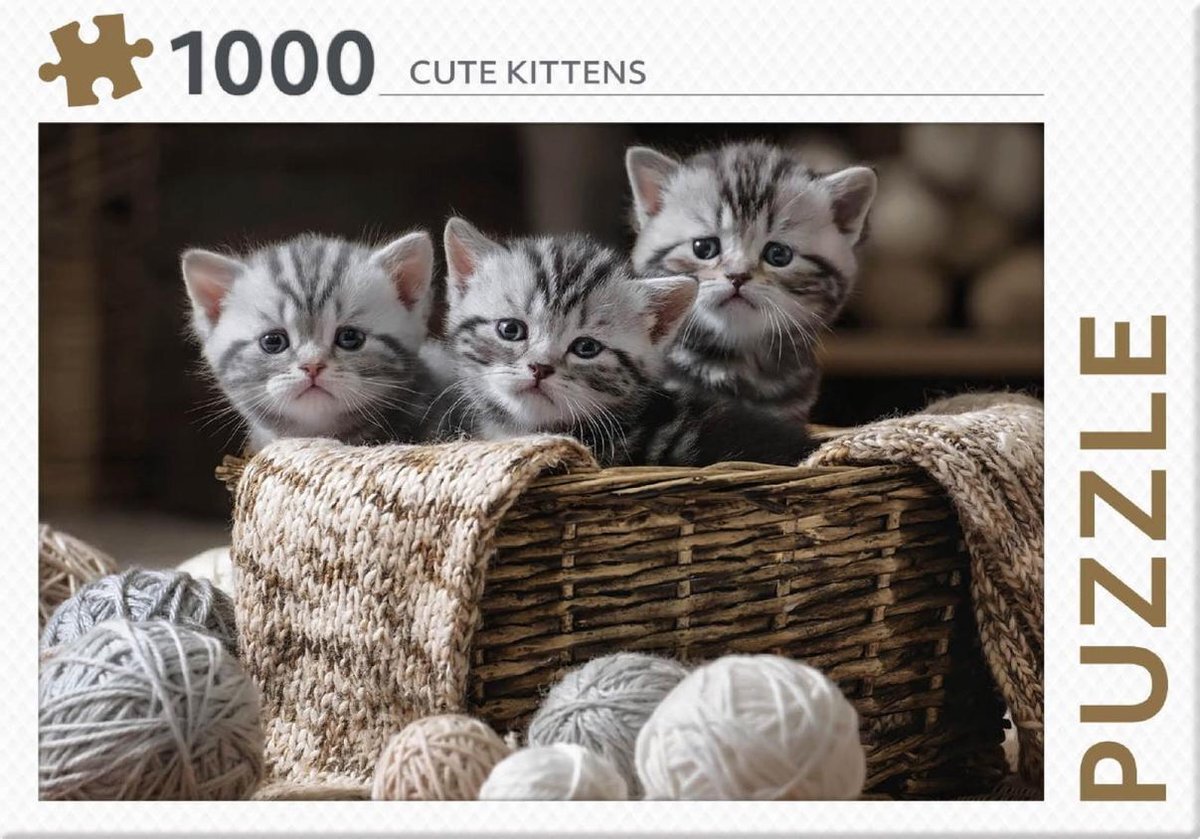Rebo Legpuzzel - 1000 st - Cute Kittens