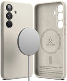 Ringke Silicone Magnetic Hoesje Geschikt voor Samsung Galaxy S25 Plus | Compatibel met MagSafe en Qi2 | Back Cover met Magneet | Zacht Siliconen | Slank Design | Grijs