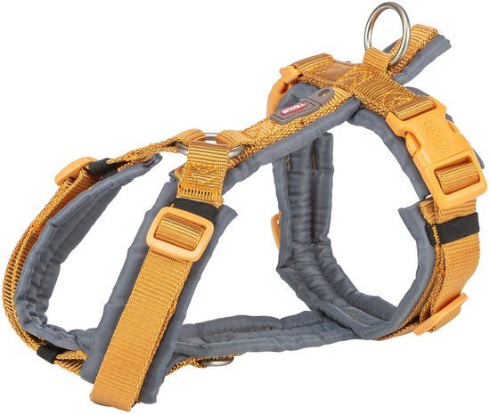 Trixie Hondentuig Premium Trekking Curry Geel/Grafiet Grijs 32-38X1,3 cm