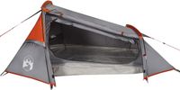 vidaXL Tunneltent 2-persoons waterdicht grijs en oranje