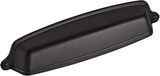 Amerock Kast Cup Pull Mat Zwart 5-1/16 inch (128 mm) Center-to-Center Stature 1 Pack Lade Pull Lade handvat Kabinet Hardware