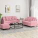 Maison Exclusive ensemble de canapé 3 pièces avec coussins, velours rose