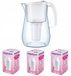 Aquaphor Provence pichet filtrant, 4,2 litre + 3 cartouches filtrantes, blanc