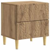 vidaXL Nachtkastje Artisanaal eiken 43 x 34,5 x 48 cm Bewerkt hout
