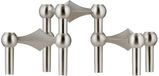 Stoff Nagel bougeoir chrome brossé (set de 3)