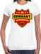 Bellatio Decorations Shoppartners Bv Duitsland supporters t-shirt - wit - voor dames - Germany - landen shirts - kleding - sport - vlag kleuren schild XS
