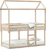 Maison Exclusive - Lit superposé avec matelas, 90 x 200 cm, en pin massif